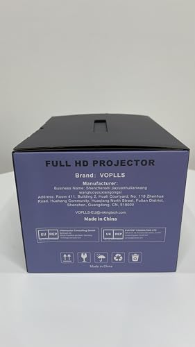 VOPLLS 4K Native 1080P Projector – iOS, Android, TV Stick & PPT Compatible