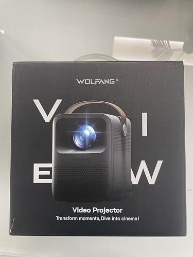WOLFANG WP01 4K Portable Projector – 1080P, WiFi 5G & Bluetooth, Home Theater