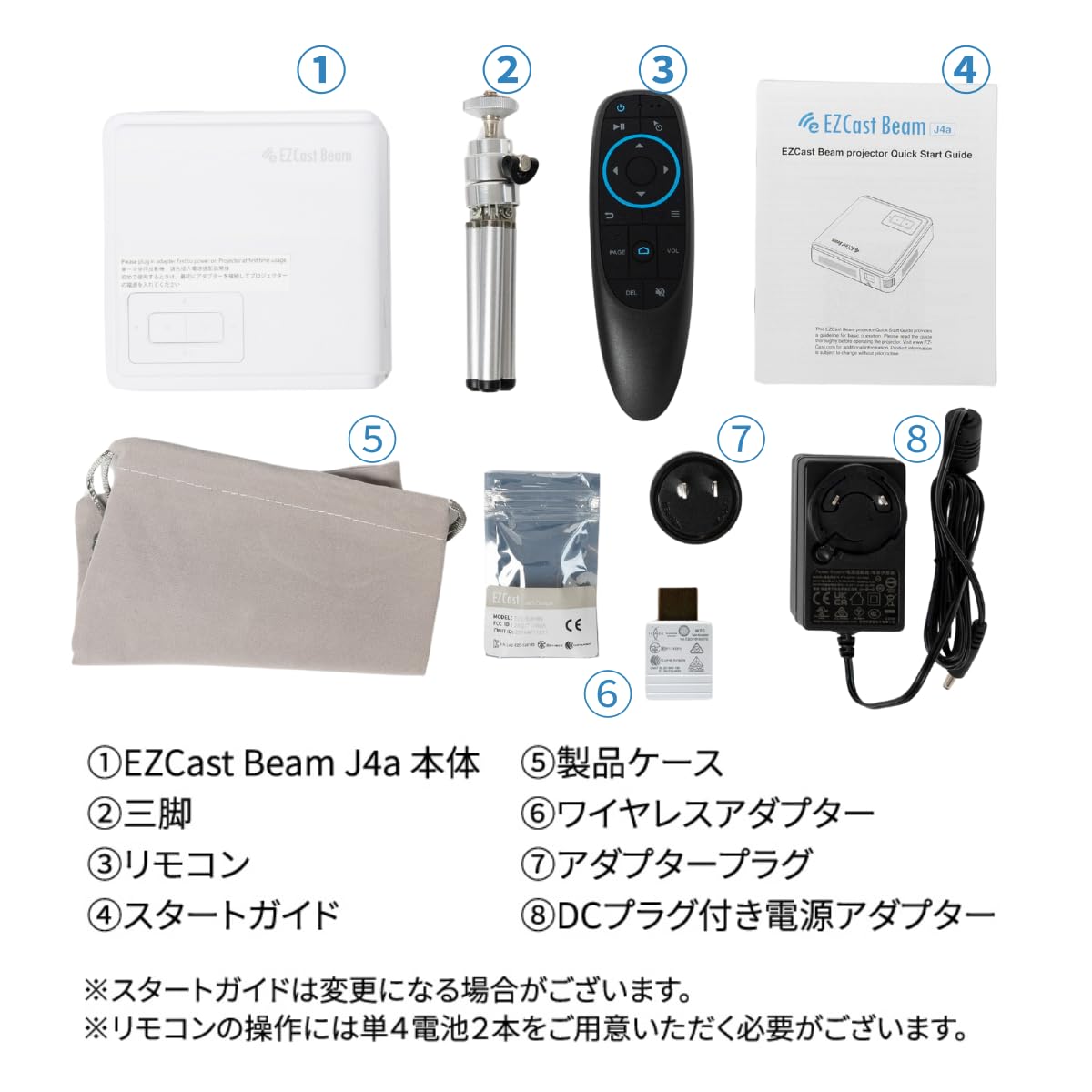EZCast Beam J4a Portable Smart Projector – 1080P, Battery & WiFi Bluetooth