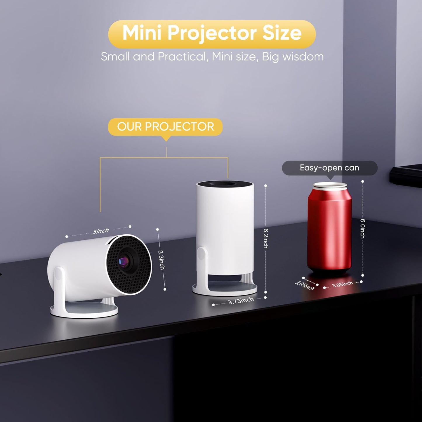 Wielio 2025 1080P Mini Projector – iOS, Android, PS5, Switch & Xbox Compatible