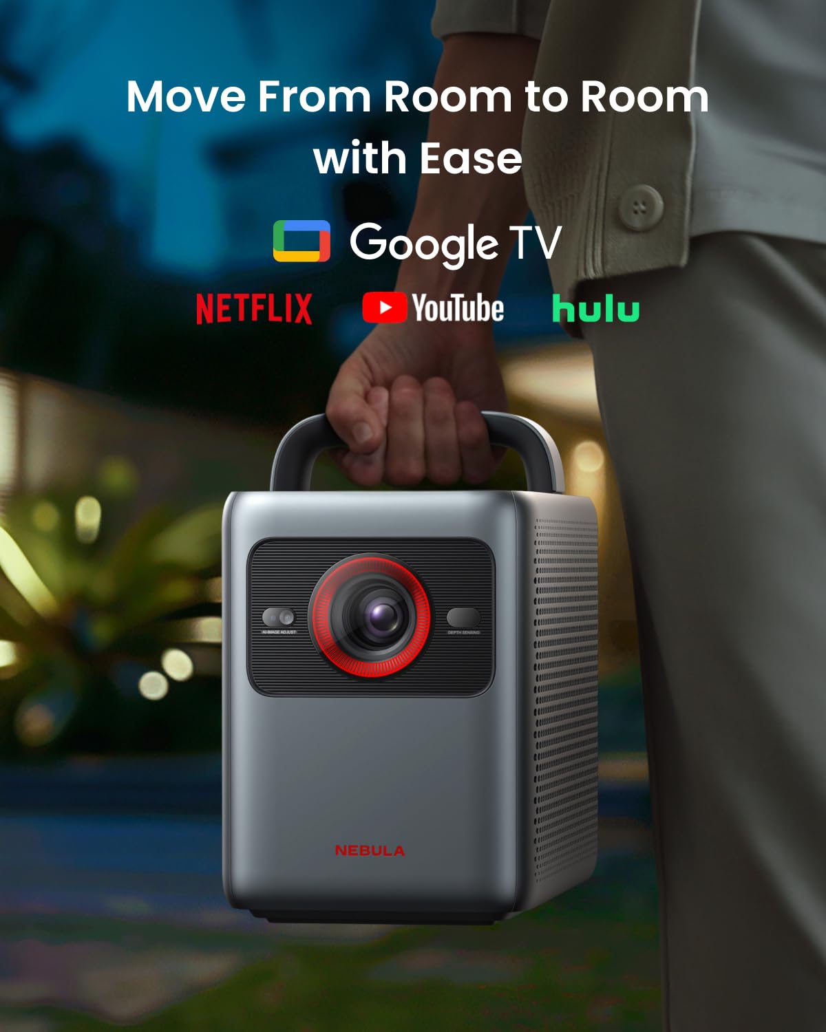 Anker NEBULA Cosmos 4K SE Projector | 200" Screen, Laser+LED, Handle, Portable