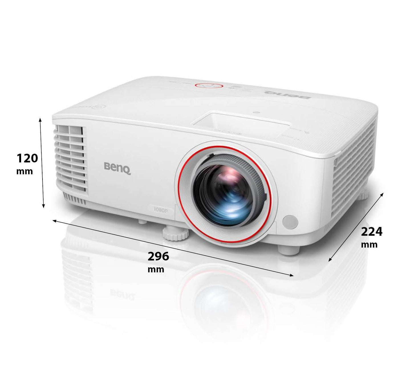 BenQ TH671ST 1080p Short Throw Gaming Projector | 3000 Lumens, Low Input Lag, Built-in 5W Speaker
