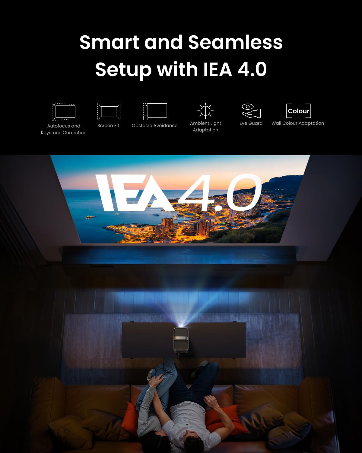 Anker NEBULA Cosmos 4K SE Projector | 200" Screen, Laser+LED, Handle, Portable