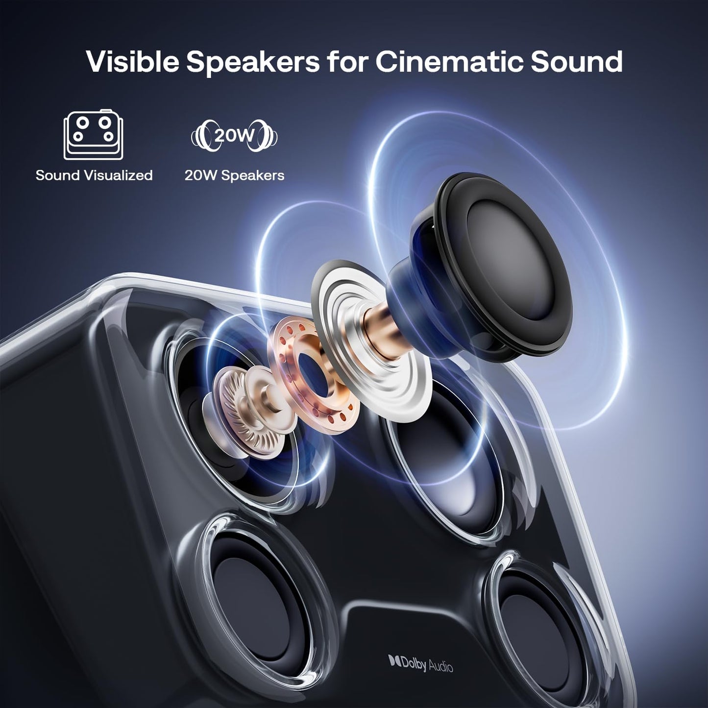 Aurzen BOOM Mini 1080P Smart Projector – 4K, Auto Focus, Dolby Audio