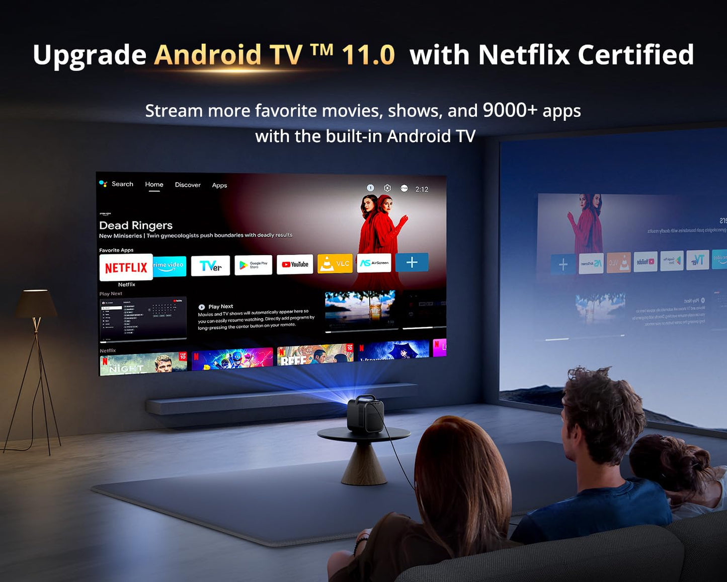 ETOE Seal Pro 4K Projector – Android TV, Dolby Audio, Auto Focus