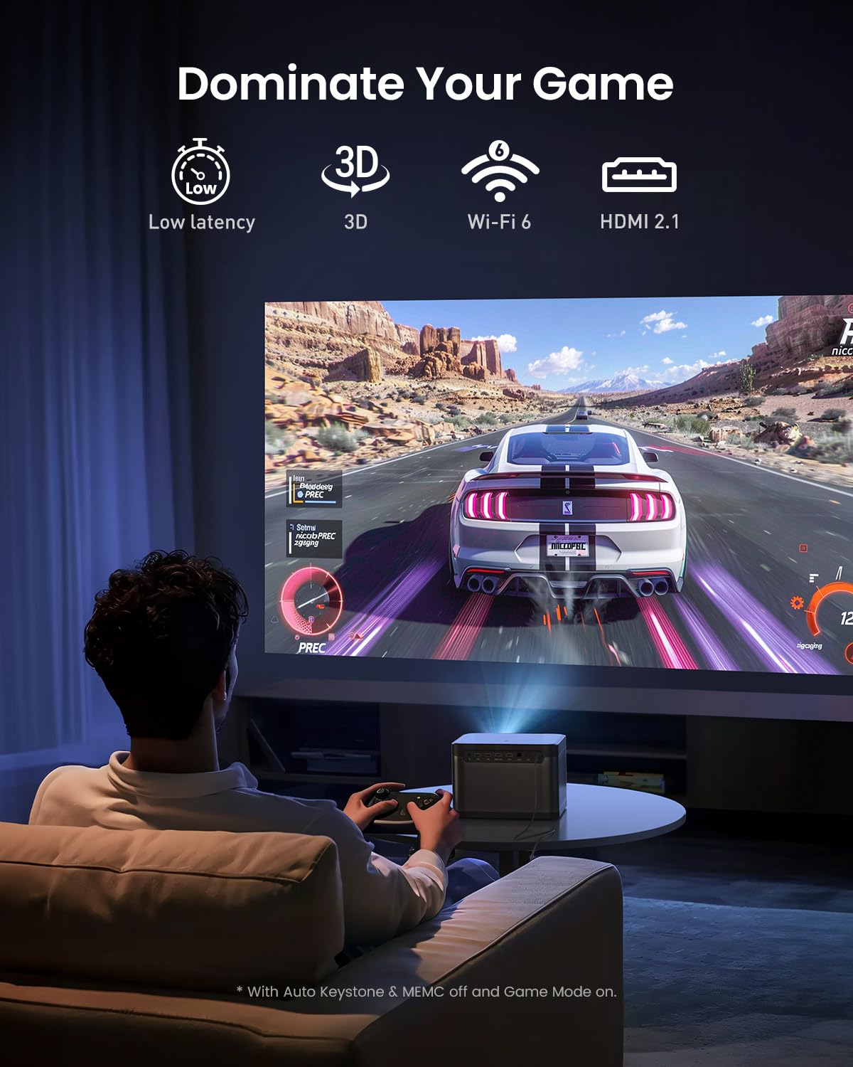 Dangbei DBOX02 4K Home Projector | 2450 ISO Lumens, 200" Screen, Google TV, Netflix Official, Dolby Audio & DTS:X, WiFi & Bluetooth