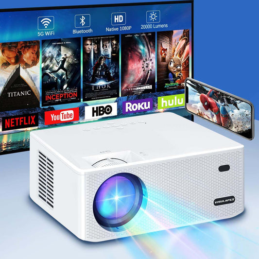 VISULAPEX 1080P Projector – 4K Supported, HiFi Audio, Home & Outdoor Cinema