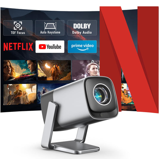 XuanPad V18 Projector | WiFi 6, Bluetooth 5.2, Auto Keystone, Home & Outdoor Cinema