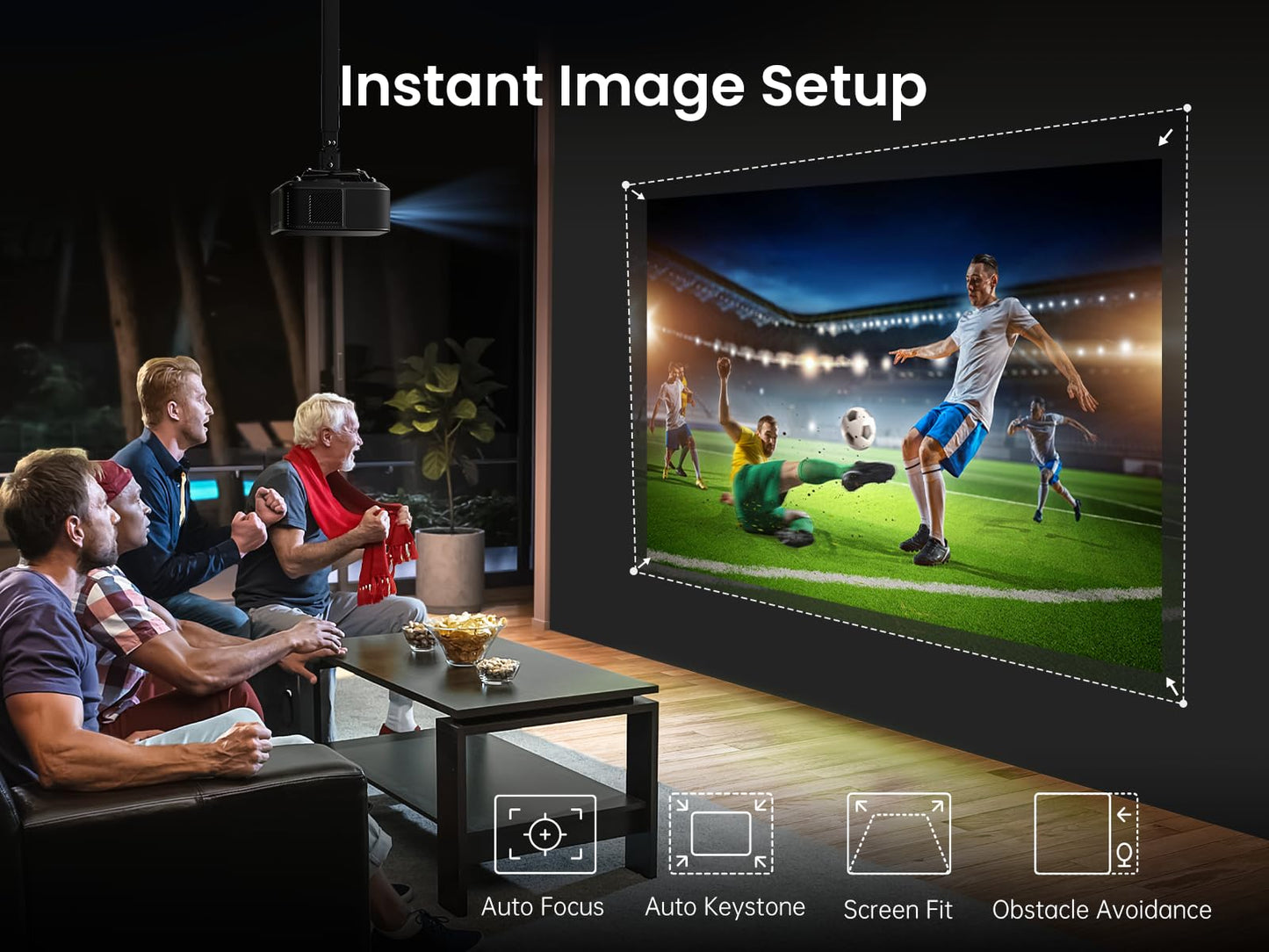 Yaber K3 Smart Projector | Google TV 11.0, 7000+ Apps, 1080P FHD, WiFi6, Bluetooth, Dolby Audio & JBL Sound