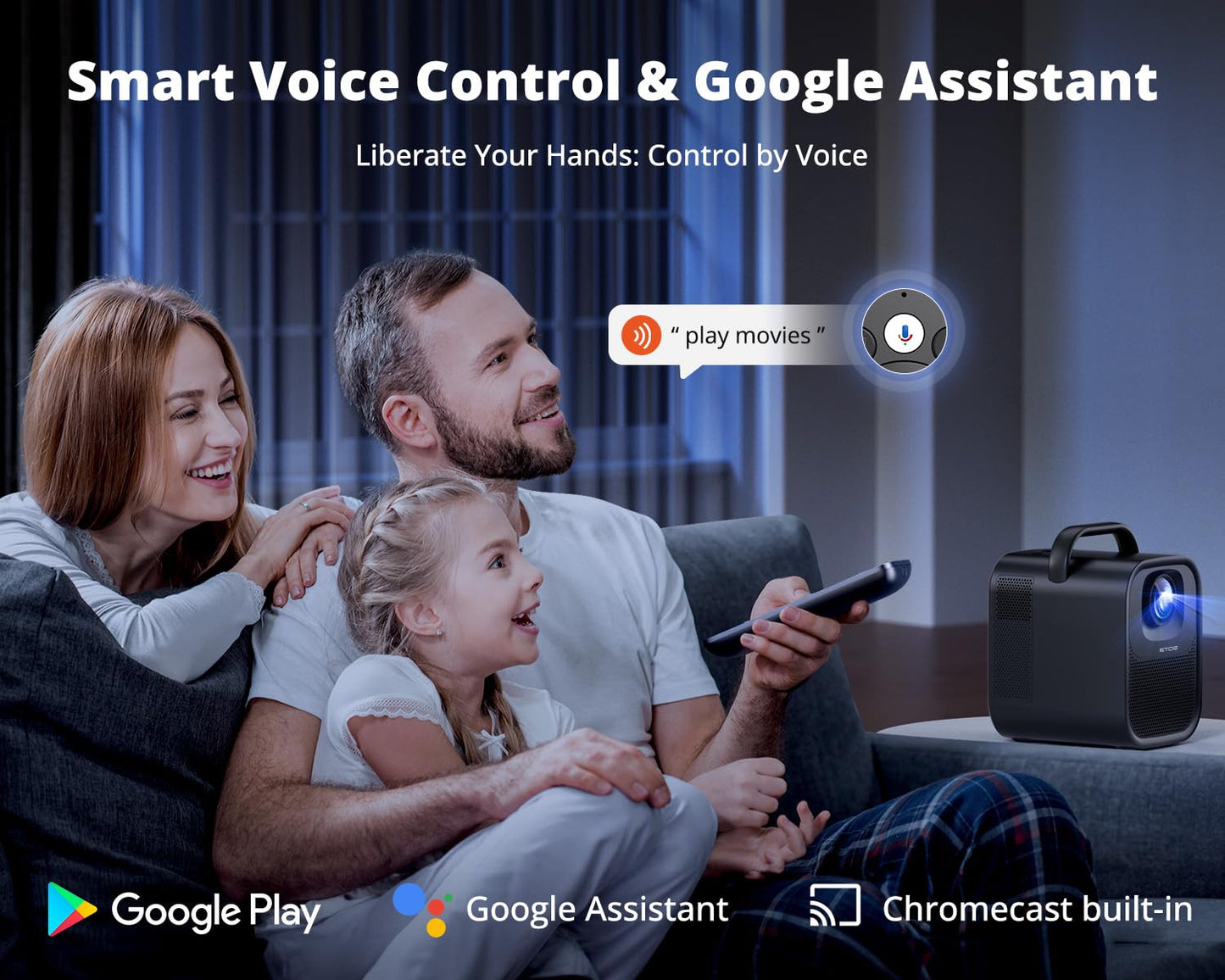 ETOE Seal Pro 4K Projector – Android TV, Dolby Audio, Auto Focus