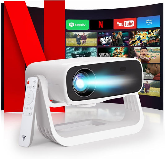 Wielio 2025 1080P Projector – iOS, Android & PS5 Compatible, Auto Keystone, Portable