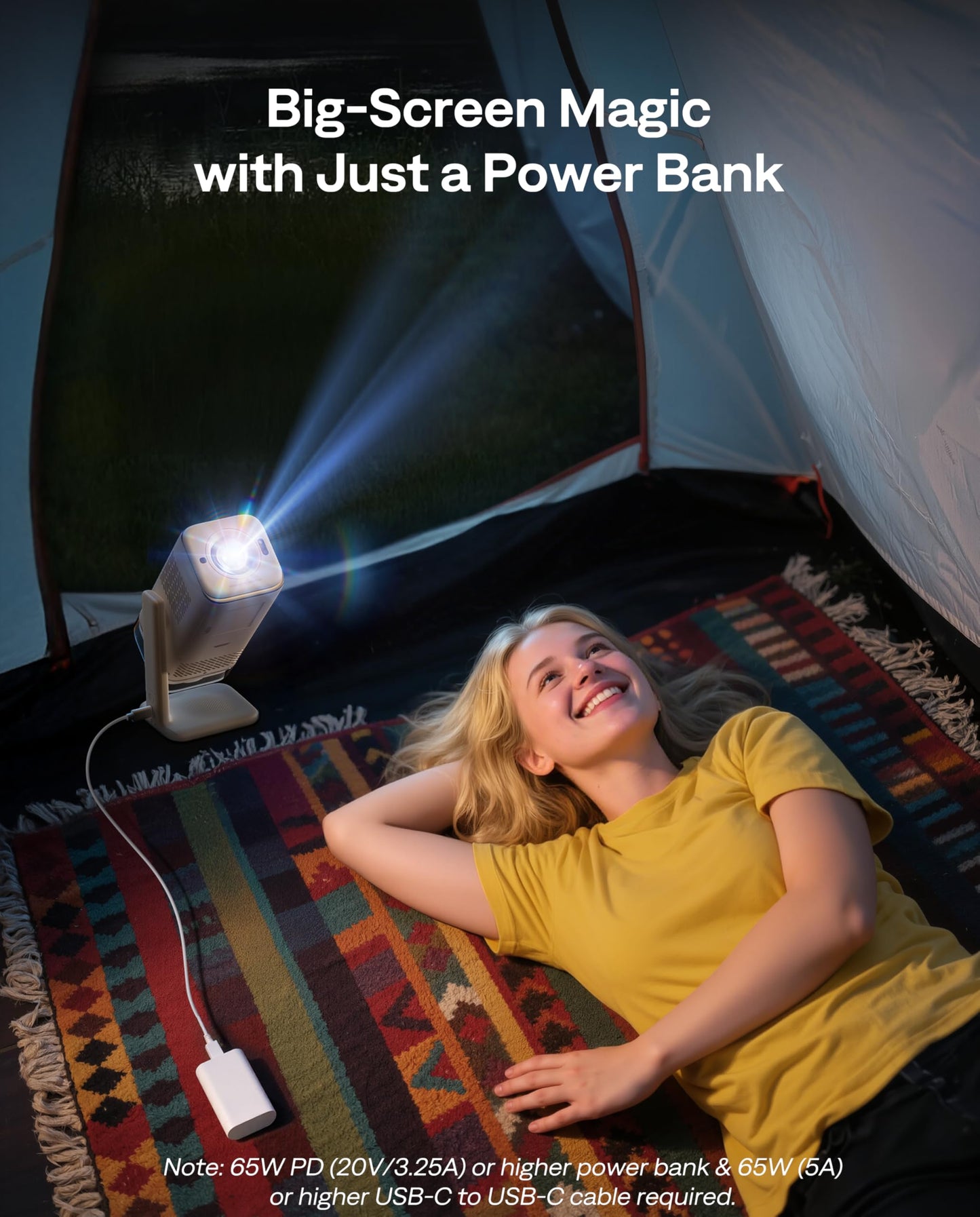 Aurzen BOOM Air 1080P Smart Projector – Portable Home & Outdoor Cinema