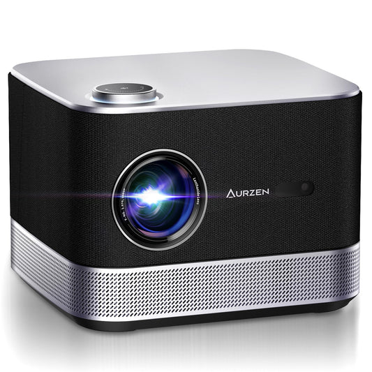 Aurzen BOOM 3 Projector | Auto Focus & Keystone, HDR10, WiFi 6 & Bluetooth, Portable