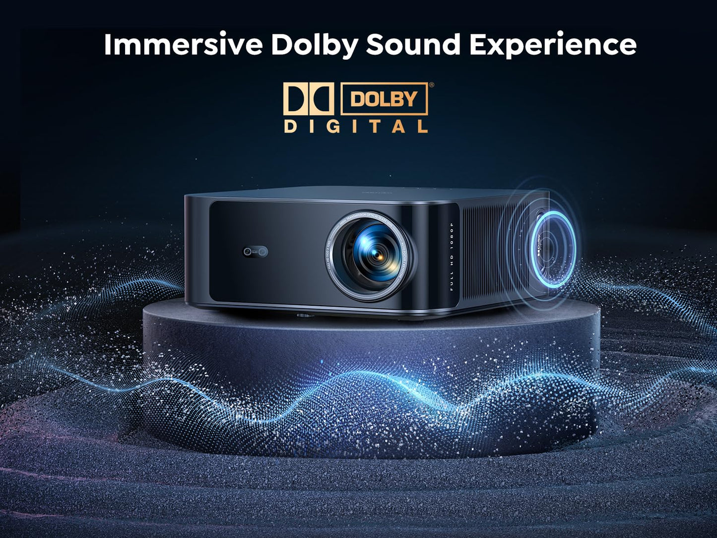 TOPTRO X9 Smart Projector – 1080P FHD, 4K Support, Netflix & Google TV, Dolby Audio