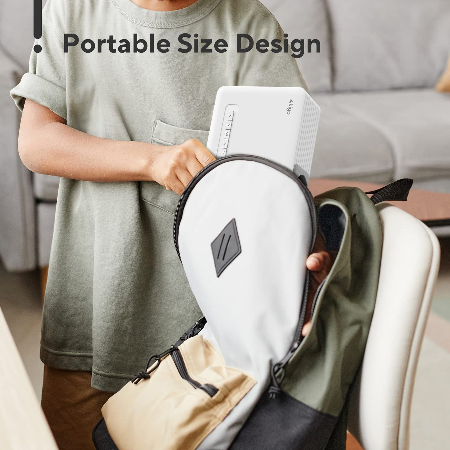 AKIYO O1 Projector | ±50° Keystone, iOS/Android/TV Stick/HDMI/USB/Console Compatible