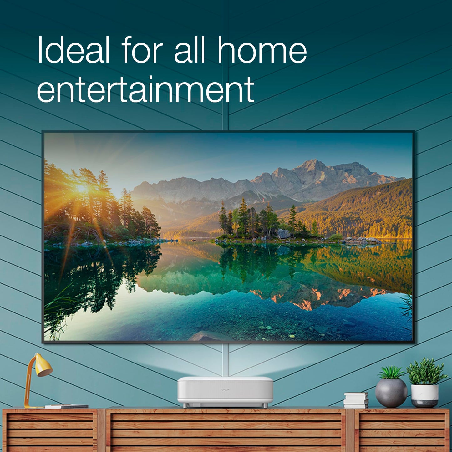 Epson EH-LS650W 4K Ultra Short Throw Projector – 3600 Lumens, Smart TV