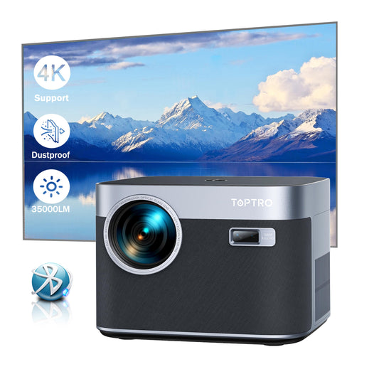 TOPTRO X7 Smart 4K Projector – Portable Home Cinema, Auto Focus, WiFi 6