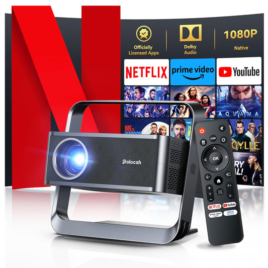 Polocsch P7 1080P Mini Projector – Portable Home Cinema, WiFi 6, Bluetooth