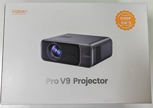 YABER Pro V9 Projector | 4K Supported, 6D Keystone, Home Cinema for Bedroom