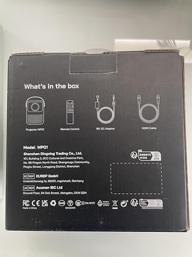 WOLFANG WP01 4K Portable Projector – 1080P, WiFi 5G & Bluetooth, Home Theater