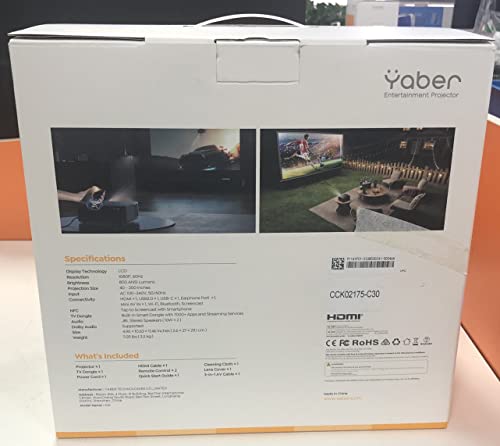 YABER K2s 4K Smart Projector – Google TV, JBL/Dolby Audio, Auto Focus