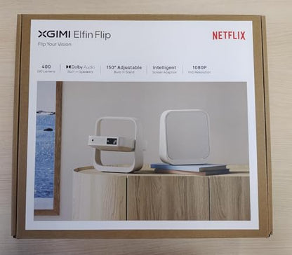 XGIMI Elfin Flip 1080P Projector | WiFi, Bluetooth, Adjustable Stand