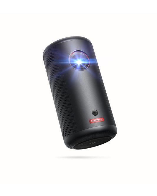 NEBULA Capsule 3 Mini Projector – 1080p Portable Projector with Google TV, Built-In Netflix, Dolby Digital, 120″ Display, 2.5-Hour Battery