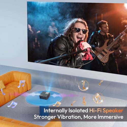 XGODY Sail2 4K Home Projector | 600 ANSI Lumens, Native 1080P, Google TV, Electric Focus, Auto Keystone, Dual WiFi & Bluetooth 5.2