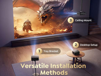 PUTRIMS K12 4K Smart Projector – 1300 ANSI, Auto Focus, WiFi6