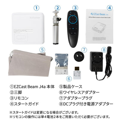 EZCast Beam J4a Portable Smart Projector – 1080P, Battery & WiFi Bluetooth