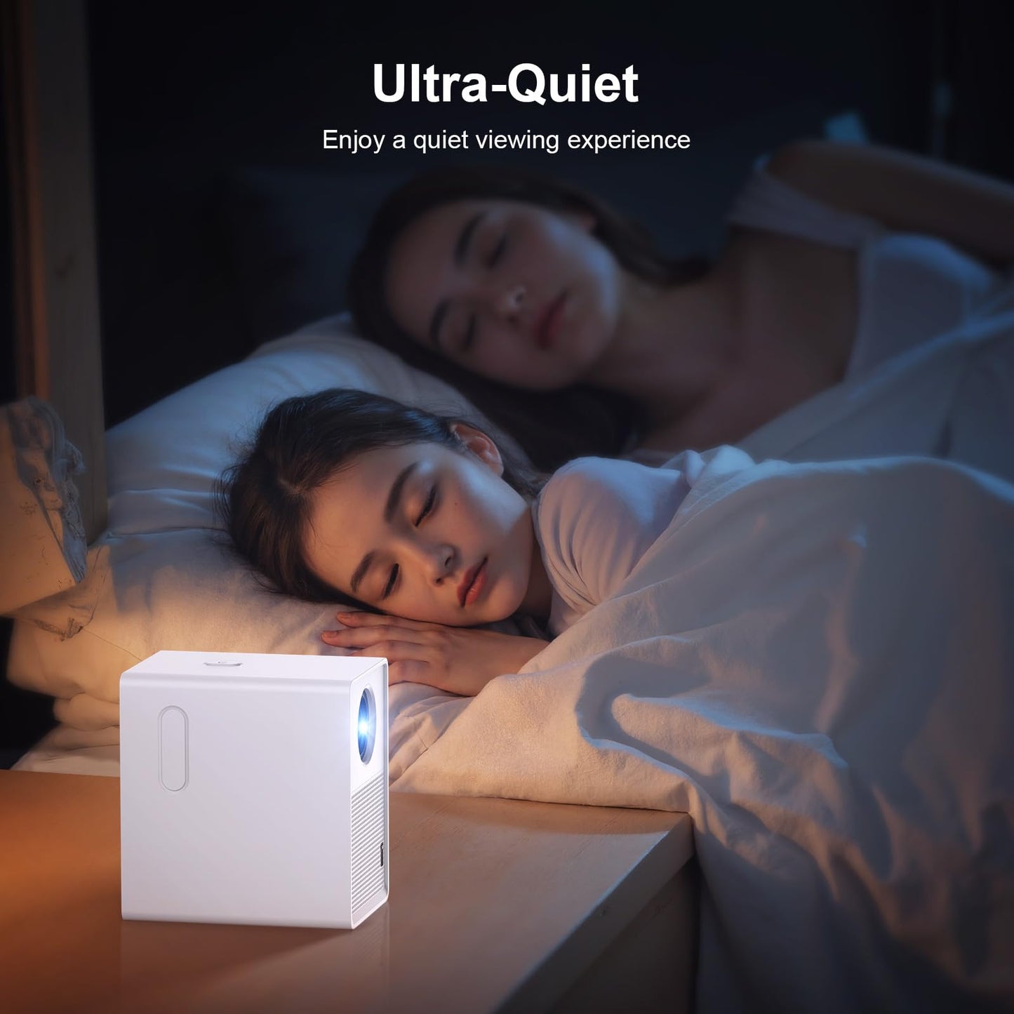 QIAOLET C800 Smart Projector | 1080P Native, 4K Supported, 1200 ANSI, Google TV, Auto Focus & 6D Correction, WiFi 6 & Bluetooth 5.2, Home Cinema
