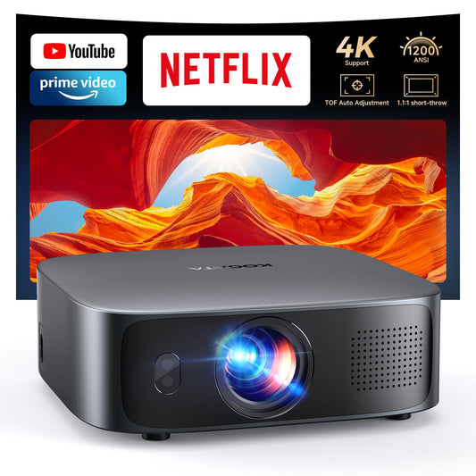 KOGATA 4K Short Throw Projector – Bedroom & Outdoor Movies, Dolby Audio