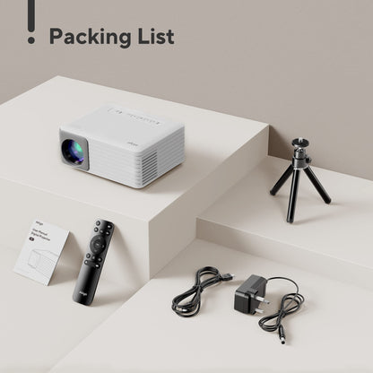 AKIYO O1 Projector | ±50° Keystone, iOS/Android/TV Stick/HDMI/USB/Console Compatible