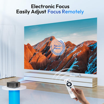 XGODY Sail2 4K Home Projector | 600 ANSI Lumens, Native 1080P, Google TV, Electric Focus, Auto Keystone, Dual WiFi & Bluetooth 5.2