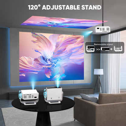 Wielio Smart Projector – 1080P FHD, 4K Supported, WiFi 6 & Bluetooth, Auto Keystone