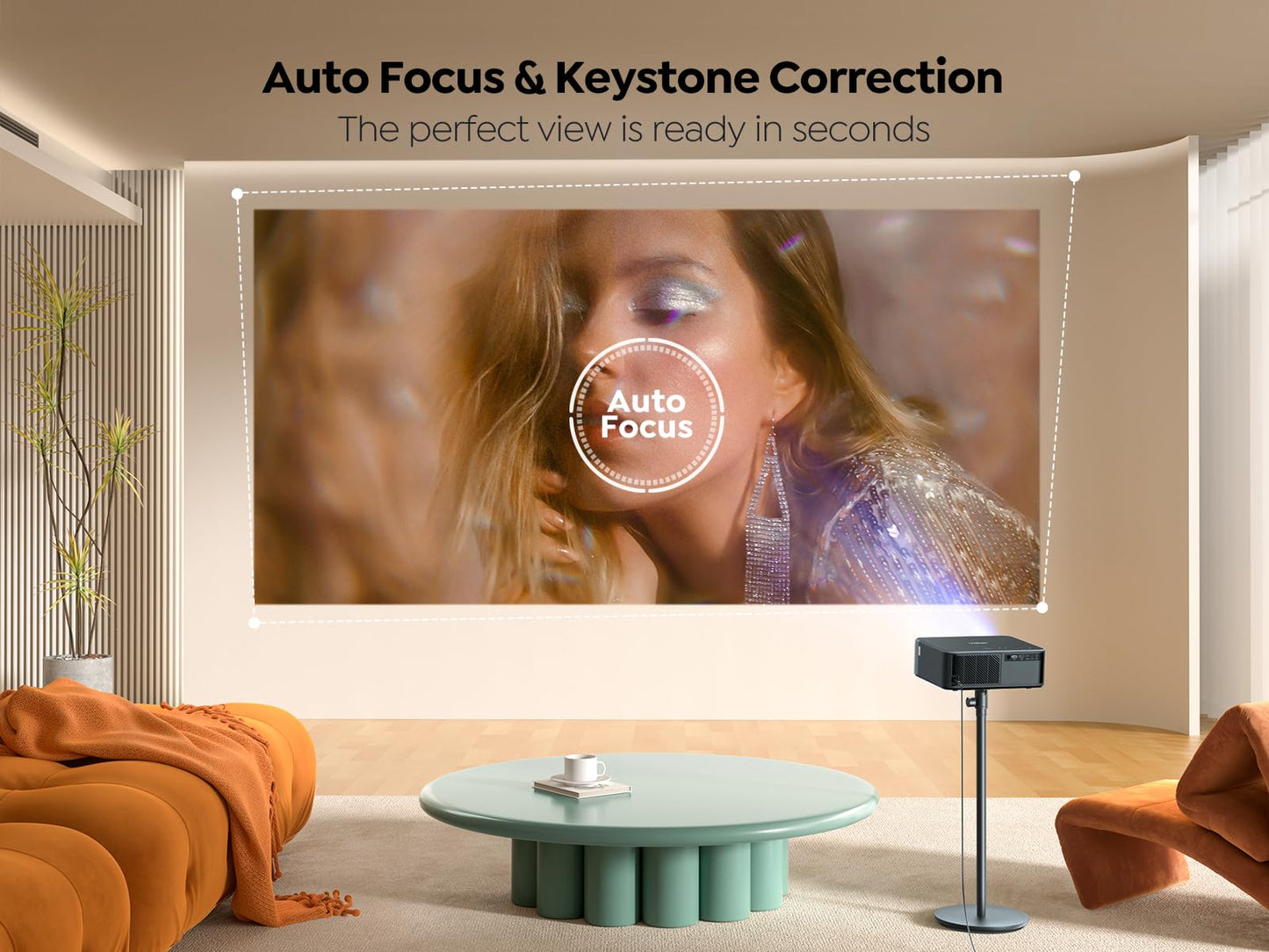 YABER K2s 4K Smart Projector – Google TV, JBL/Dolby Audio, Auto Focus