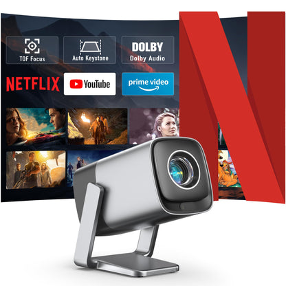 XuanPad V18 Projector | WiFi 6, Bluetooth 5.2, Auto Keystone, Home & Outdoor Cinema