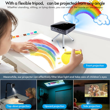 Futuzen O1 PRO Mini Projector – 4K, Built-in Battery & Speaker