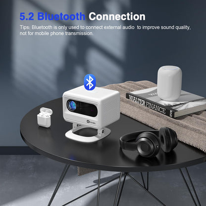 Himovies Mini Projector – 1080P Full HD, 15000L, WiFi & Bluetooth