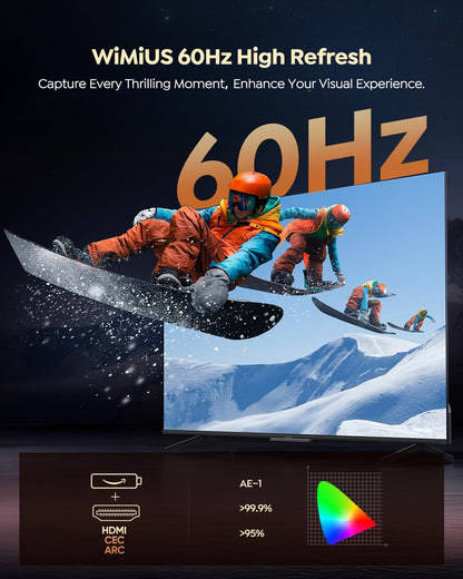 WiMiUS P62 PRO Projector | Auto Focus & Keystone, WiFi 6 & Bluetooth, Portable Home Cinema