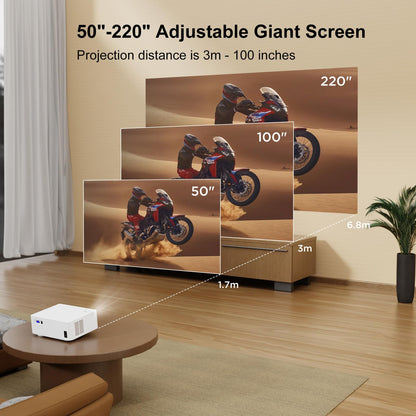 VISULAPEX 1080P Projector – 4K Supported, HiFi Audio, Home & Outdoor Cinema