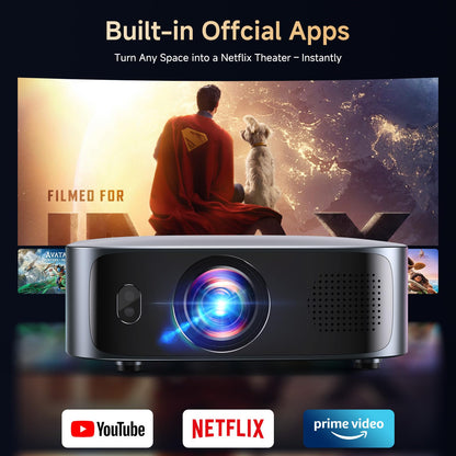 KOGATA 4K Short Throw Projector – Bedroom & Outdoor Movies, Dolby Audio