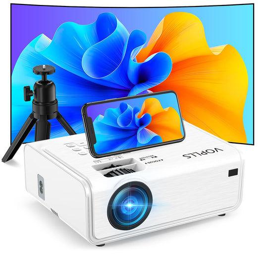 VOPLLS 4K Native 1080P Projector – iOS, Android, TV Stick & PPT Compatible