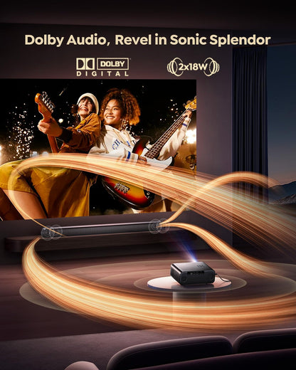 WiMiUS P62 PRO Projector | Auto Focus & Keystone, WiFi 6 & Bluetooth, Portable Home Cinema