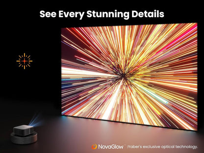 Yaber K3 Smart Projector | Google TV 11.0, 7000+ Apps, 1080P FHD, WiFi6, Bluetooth, Dolby Audio & JBL Sound