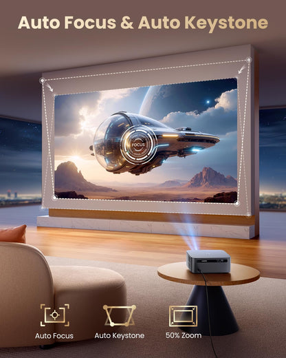 WiMiUS K13 4K Smart Projector – 1200 ANSI, Google TV, WiFi 6 & Bluetooth
