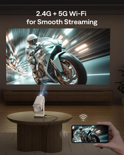 Aurzen BOOM Air 1080P Smart Projector – Portable Home & Outdoor Cinema