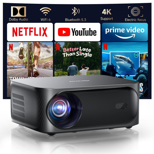iSinbox YG381 Projector | Electric Focus, Auto Keystone, 50–100% Zoom, Portable Cinema