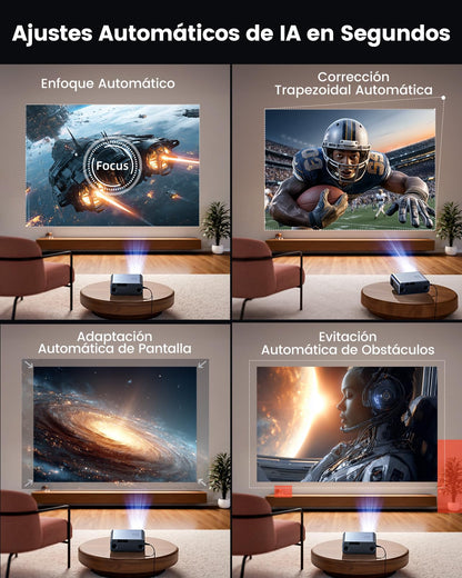 WiMiUS G1 4K Projector – Auto Focus, HDR10, Home & Outdoor Theater