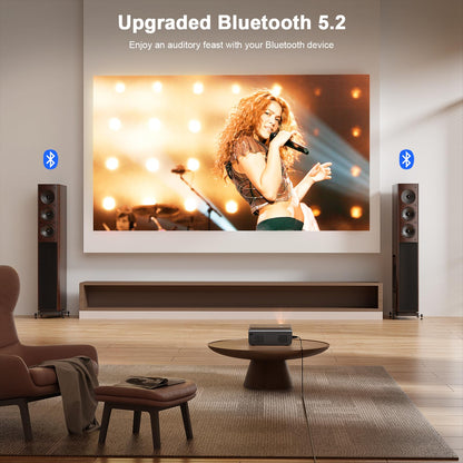 VOPLLS 1080P Full HD Projector – Auto Focus, WiFi & Bluetooth, Indoor & Outdoor